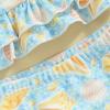 kacubwyy Little Girls Swimsuit Sleeveless Ruffle Top & Shorts Two Piece Tankinis Set Kids Swimwear Bathing view 4