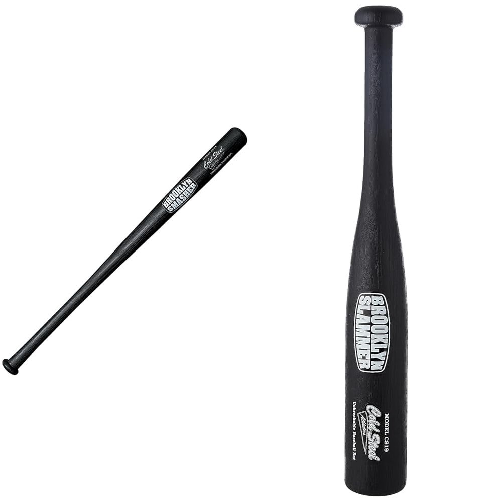 Cold Steel Brooklyn Smasher, Black, 34 Inch & Brooklyn Series Unbreakable Baseball Bat - Made of High-Impact Polypropylene, Brooklyn Slammer (19"), One Size (92BSW)