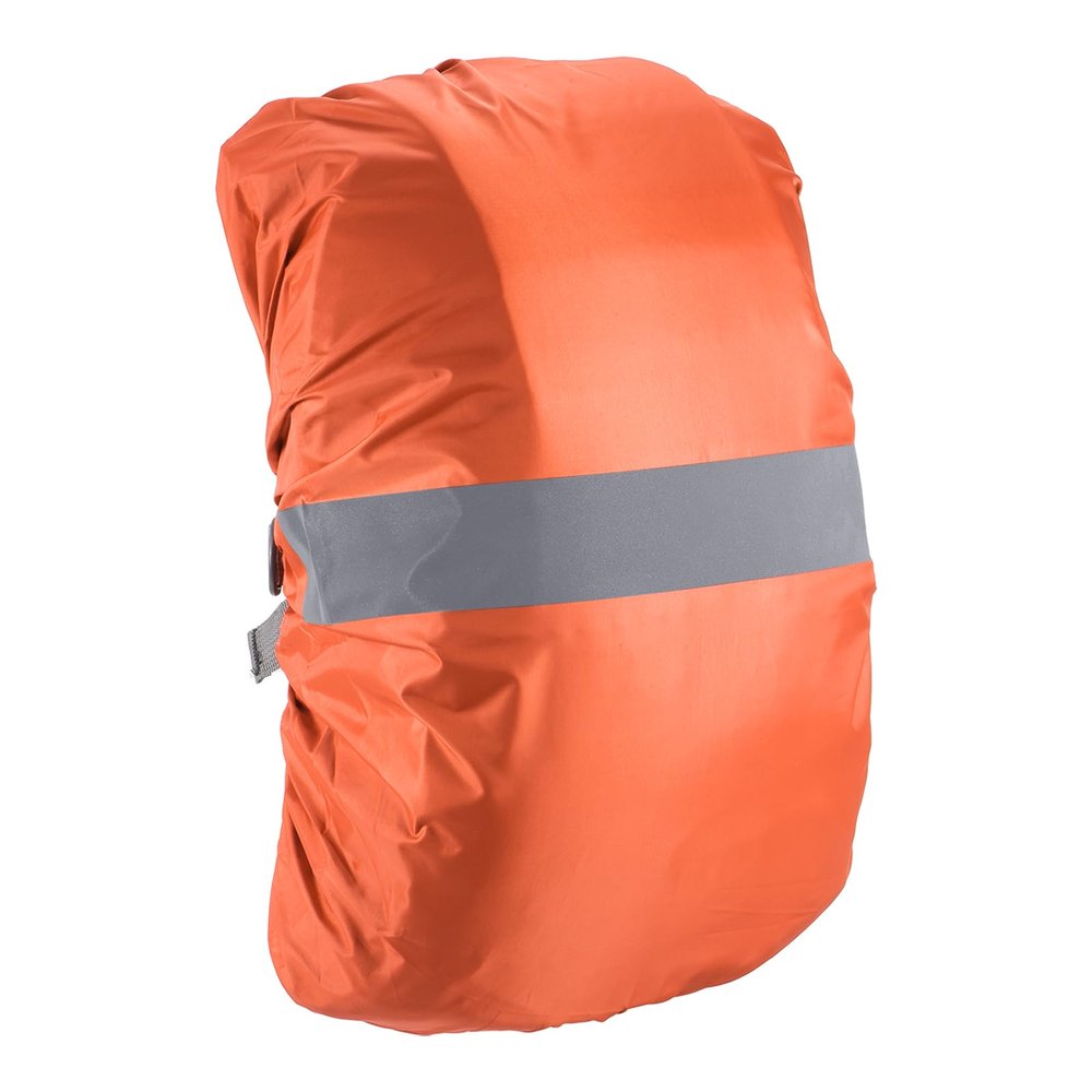 M METERXITY Backpack Rain Cover - Waterproof Lightweight Cover with Horizontal Reflective Strap, Apply to Hiking/Mountain Climbing (55-65L, L, Orange)