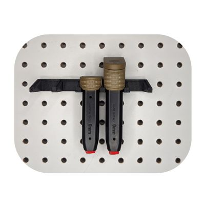 Hammy3DPrints Mount for FN Reflex 9mm Mags - Pegboard/Metal Pegboard/Skadis/etc. | Magazine Holder Storage Rack (Wall Control/Gun Pegboard)