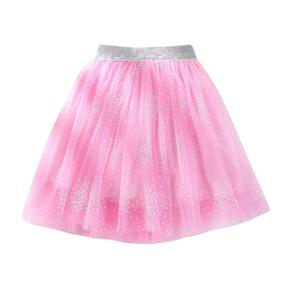 Little Girls Ballet Floral Skirts Party Tulle Dance Skirt Dress up Dresses for Little Girls (Hot Pink, 9-10 Years)