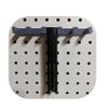Hammy3DPrints Mount for Colt/Uzi 9mm Mags - Pegboard/Metal Pegboard/Skadis/etc. | Magazine Holder Storage Rack (Heavyweight Diamond Plate Steel) view 1