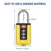BRILLIRARE 2 Pack TSA Approved Luggage Locks, Combination Travel Padlock, 3-Digit Waterproof Lock, TSA Outdoor Keyless Resettable Lock for Lockers, Bags, Backpack, Gym, Gate-Yellow view 2