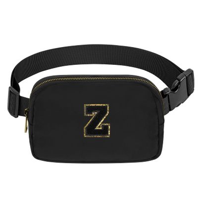 Birthday Gifts Christmas Personalized Gift for 4 5 6 7 8 9 10 11 12 13 14 Year old Girls Teen Sister Kid Initial Letter Fanny Pack Trendy Stuff Crossbody Bag Black Letter Z