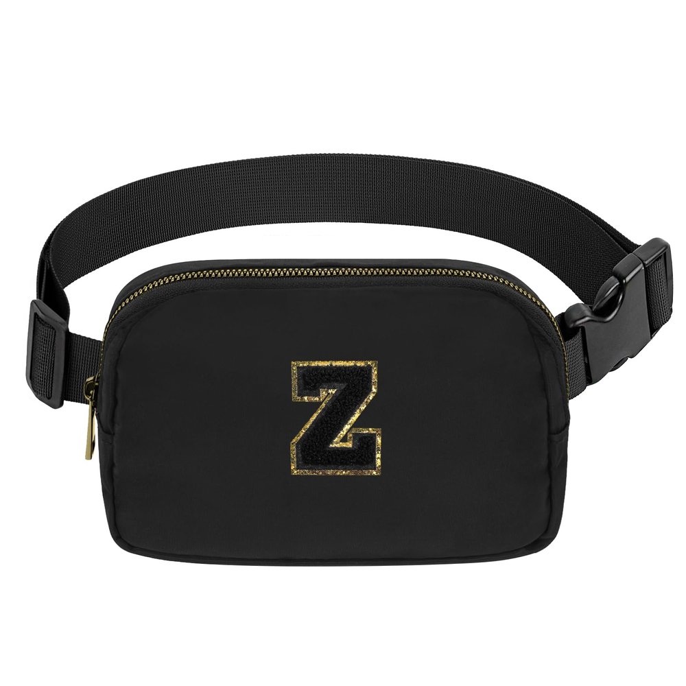 Birthday Gifts Christmas Personalized Gift for 4 5 6 7 8 9 10 11 12 13 14 Year old Girls Teen Sister Kid Initial Letter Fanny Pack Trendy Stuff Crossbody Bag Black Letter Z