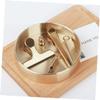 RORPOIR 1pcs Nordic Style Decorative Copper Tray for Jewelry Storage Serving Plate for Nuts and Snacks Elegant Round Organizer for Home Decor and view 3