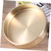RORPOIR 1pcs Nordic Style Decorative Copper Tray for Jewelry Storage Serving Plate for Nuts and Snacks Elegant Round Organizer for Home Decor and view 4