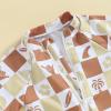 Toddler Boys Swimsuit Infant Sun Protection Rash Guard Wetsuit Zipper One Piece Short Sleeve Beach Bathing Suits (J Khaki Tree, 6-12 Months) view 4