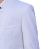 DGHM-JLMY Men's Mandarin Collar Chinese Tunic Suits Traditional Uniform for Wedding Festival Stand Collar Tweed Suit Jackets (White,Medium) view 3