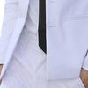 DGHM-JLMY Men's Mandarin Collar Chinese Tunic Suits Traditional Uniform for Wedding Festival Stand Collar Tweed Suit Jackets (White,Medium) view 4