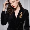 WCB1FPu Brooch Ladies Brooch Craft Brooch Giraffe Brooch Ladies Clothing Pin Accessories Suit Accessories Corsage (B) view 3