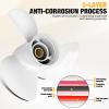 CEAC 13 1/2x15-K Boat Motor Aluminum Propeller 6E5-45947-00-EL - Compatible with Yamaha Outboard Engines 60HP 70HP 75HP 80HP 85HP 90HP 115HP 130HP15 Tooth, RH 3-BladeWhite view 4