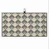IDOWMAT Abstract Golf Towel 16"x24" Microfiber Glof Towels for Golf Bag, Waffle Pattern Golf Club Cleaning Towel with Carabiner Clip Golf Gift for Women & Men, Abstract Modern Geometic Floral Beige view 1