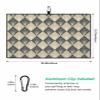 IDOWMAT Abstract Golf Towel 16"x24" Microfiber Glof Towels for Golf Bag, Waffle Pattern Golf Club Cleaning Towel with Carabiner Clip Golf Gift for Women & Men, Abstract Modern Geometic Floral Beige view 3