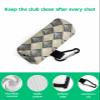 IDOWMAT Abstract Golf Towel 16"x24" Microfiber Glof Towels for Golf Bag, Waffle Pattern Golf Club Cleaning Towel with Carabiner Clip Golf Gift for Women & Men, Abstract Modern Geometic Floral Beige view 4