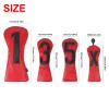 Andux 4Pack/Set PU Large Number Golf 460cc Driver Fairway Woods Hybrids Club Head Covers Red view 2