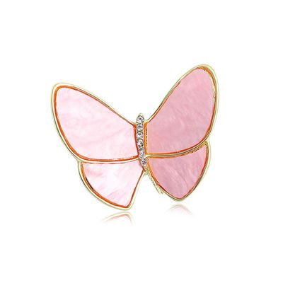 WCB1FPu Brooch Ladies Brooch Craft Brooch Retro Simple Butterfly Brooch Sweater Alloy Cardigan Accessories Cheongsam Pin (A)