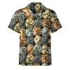 Dice Pattern Men's Short Sleeve Shirt Casual Button Down Hawaiian Shirts Summer Cuba Beach Tops view 4