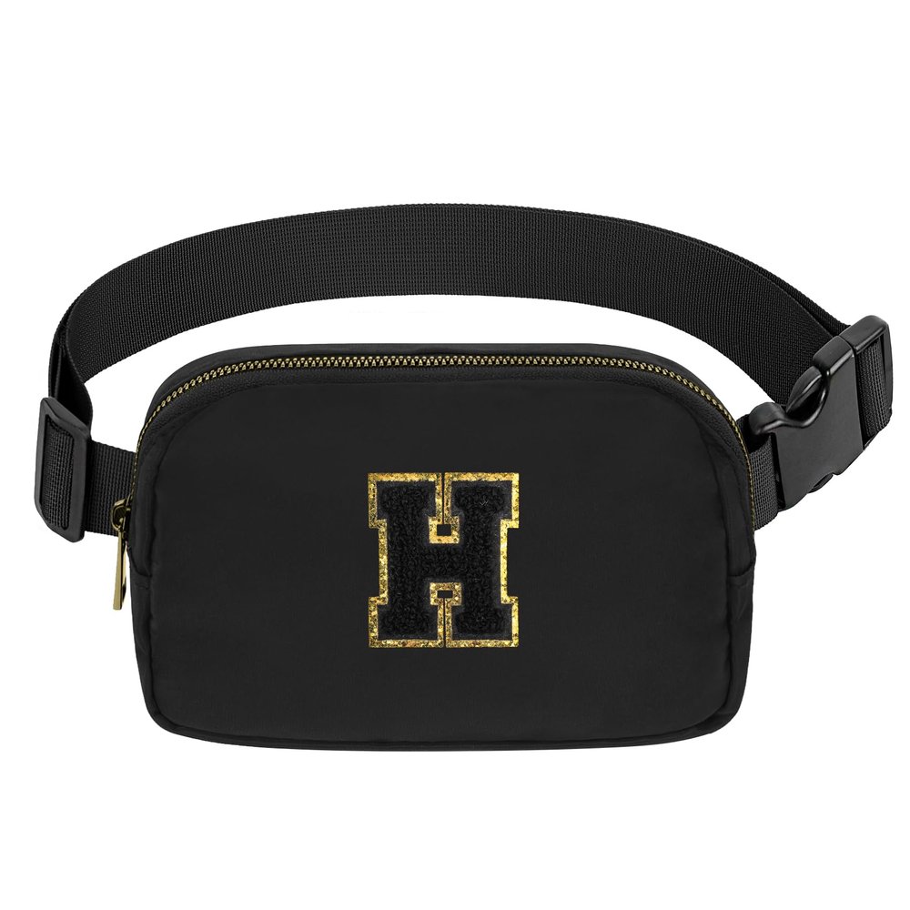 Birthday Gifts Christmas Personalized Gift for 4 5 6 7 8 9 10 11 12 13 14 Year old Girls Teen Sister Kid Initial Letter Fanny Pack Trendy Stuff Crossbody Bag Black Letter H