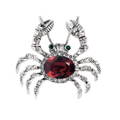 WCB1FPu Women's Brooch Creative Personality Brooch Alloy Diamond Crab Brooch Coat Pin Cardigan Sweater Corsage Shawl Buckle Accessories (C)
