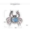 WCB1FPu Women's Brooch Creative Personality Brooch Alloy Diamond Crab Brooch Coat Pin Cardigan Sweater Corsage Shawl Buckle Accessories (C) view 3