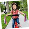 KOMBIUDA 1pair Boy Girl Bike Streamers and Scooter Handle Tassels Fun Decorative Streamers for Boy Girl's and Scooters Easy to Attach Tassel Accessories Red view 4