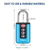 BRILLIRARE 2 Pack TSA Approved Luggage Locks, Combination Travel Padlock, 3-Digit Waterproof Lock, TSA Accepted Outdoor Keyless Resettable Lock for Lockers, Bags, Backpack, Gym, Gate-Blue view 2