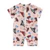 Toddler Boys Swimsuit Infant Sun Protection Rash Guard Wetsuit Zipper One Piece Short Sleeve Beach Bathing Suits (H Brown Whale, 6-12 Months) view 1