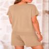 PRETTYGARDEN Two Piece For Women 2026 Spring Trendy Fashion Shorts And Tops Knitted Lounge Sets Summer Outfit Vacation Clothes (Khaki,L) view 3