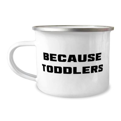 Generic Useful Mum 12oz Camping Mug, Because, Present For Mom, Appreciation Gifts From Daughter, White