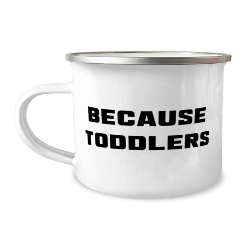 Generic Useful Mum 12oz Camping Mug, Because, Present For Mom, Appreciation Gifts From Daughter, White