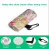 IDOWMAT Flower Golf Towel 16"x24" Microfiber Glof Towels for Golf Bag, Waffle Pattern Golf Club Cleaning Towel with Carabiner Clip Golf Gift for Women & Men, Spring Oil Painting Flowers Daisy view 4