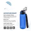GRANDTIES Sports Tritan Plastic Water Bottle with Straw, Removable  Leakproof BPA Free Dishwasher Safe Travel Water Bottle with Strap for Gym, Outdoor, Fitness (Frosted Navy, 28oz (800mL)) view 2
