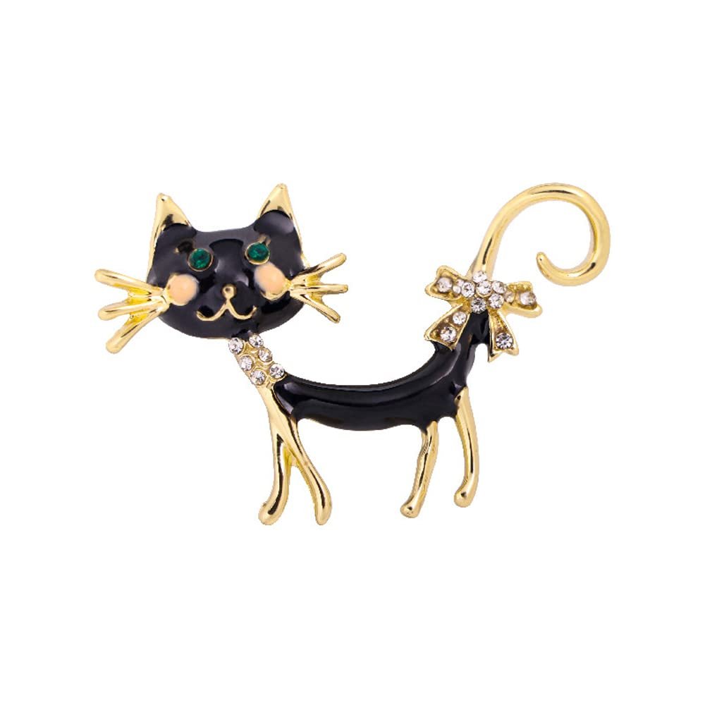 WCB1FPu Women's Brooch Creative Personality Brooch Cute Cat Corsage Brooch Pin Anti-Glare Buckle (B)