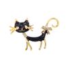 WCB1FPu Women's Brooch Creative Personality Brooch Cute Cat Corsage Brooch Pin Anti-Glare Buckle (B) view 1