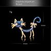 WCB1FPu Women's Brooch Creative Personality Brooch Cute Cat Corsage Brooch Pin Anti-Glare Buckle (B) view 3