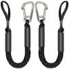 4FT Anchor Bungee Line Bigger 316 Stainless Clip Boat Bungee Dock Lines 2PCS (Black, 4Feet) view 1