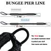 4FT Anchor Bungee Line Bigger 316 Stainless Clip Boat Bungee Dock Lines 2PCS (Black, 4Feet) view 3