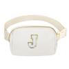 Birthday Gifts Christmas Personalized Gift for 4 5 6 7 8 9 10 11 12 13 14 Year old Girls Teen Sister Kid Initial Letter Fanny Pack Trendy Stuff Crossbody Bag White Letter J view 1