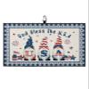 IDOWMAT Independence Day Golf Towel 16"x24" Microfiber Glof Towels for Golf Bag, Waffle Pattern Golf Club Cleaning Towel with Carabiner Clip Golf Gift for Women & Men, Vintage USA Flag Gnome view 1