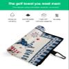 IDOWMAT Independence Day Golf Towel 16"x24" Microfiber Glof Towels for Golf Bag, Waffle Pattern Golf Club Cleaning Towel with Carabiner Clip Golf Gift for Women & Men, Vintage USA Flag Gnome view 2