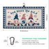 IDOWMAT Independence Day Golf Towel 16"x24" Microfiber Glof Towels for Golf Bag, Waffle Pattern Golf Club Cleaning Towel with Carabiner Clip Golf Gift for Women & Men, Vintage USA Flag Gnome view 3