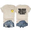 Who Needs Umpires When We Have Softball Mom T-Shirt Funny Softball Mama Crewneck Trendy Graphic Tee for Women Beige view 1