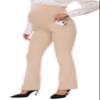 VIMPEP Flare Maternity Yoga Dress Pants Over The Belly Pregnancy Buttery Soft Bootcut Leggings with Pockets for Work Casual C201 27 Khaki XL view 1