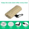 Colorful Gradient Golf Towel 16"x24" Microfiber Glof Towels for Golf Bag, Waffle Pattern Golf Club Cleaning Towel with Carabiner Clip Golf Gift for Women & Men, Gradient Geometric Retro Ripple Beige view 4