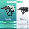 Favoto Mountain Bike Helmet - Dual Shell Lightweight MTB Bicycle Helmet Adjustable for Adults Men Women Youth CPSC Certificated, Light Green view 2