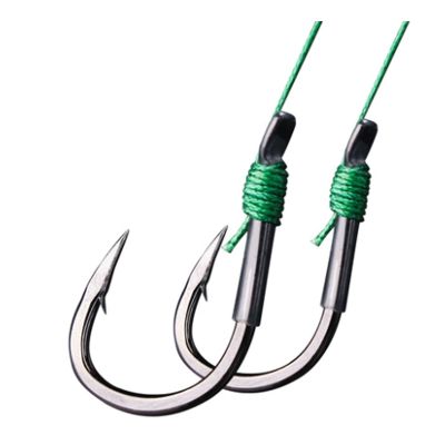 Fishing Hooks 2 Sets Fishing Hook Tied with High-Horsepower Strand Double Hook Finished Big Herring Hook Set Tack Fishing Tool Kit Fishing Supplies (Color : 6#Subline, Size : 7#)