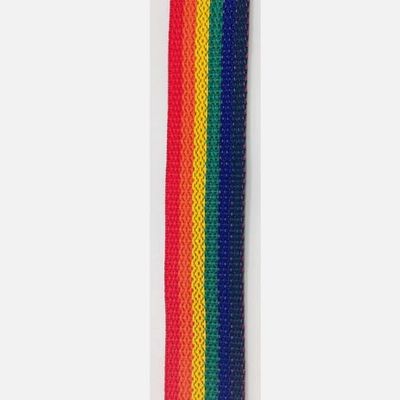 1 Pcs 1" Rainbow Polypropylene Webbing 15 Yards -Rk8