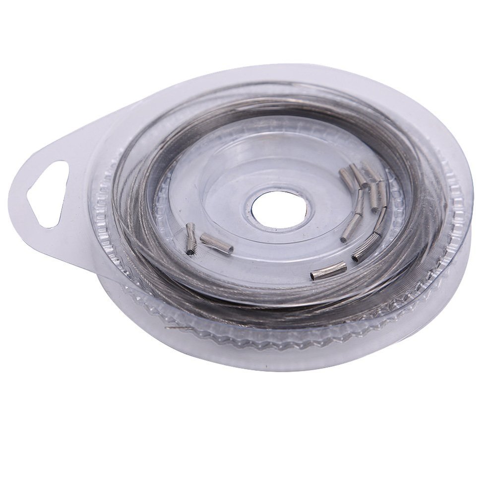10m 7 Strands Braided Leader Sea Fishing Steel Wire Covered with Plastic (50 lbs)
