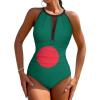 Bangladesh Flag New Women's Sexy Bikini Halter Neck Triangle Bikini Two-Piece Set Bangladesh Flag view 1